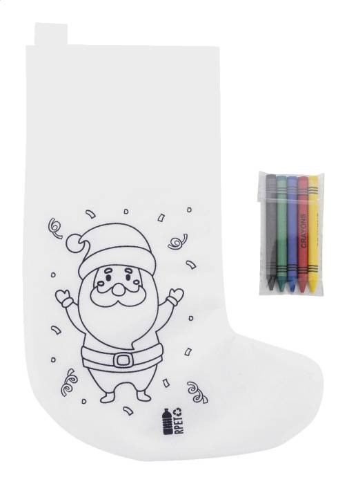 Julfar Gift színezhető karácsonyi zokni