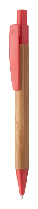 Boothic bambusz golyóstoll - piros, natúr<br><small>AN-AP810427-05</small>