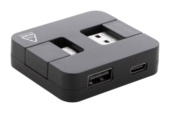 Rahubu RABS USB hub - fekete<br><small>AN-AP864037-10</small>