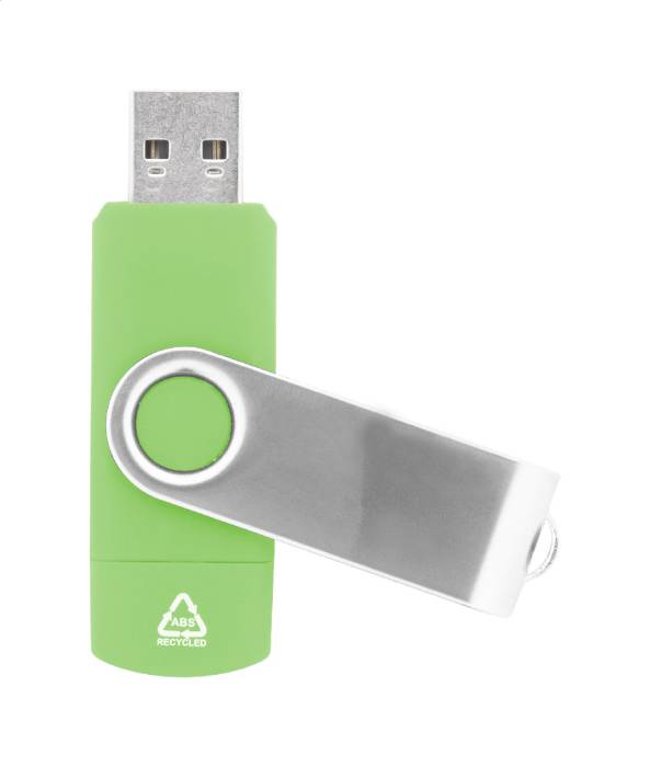 TwistDrive Plus RABS OTG USB memória - zöld<br><small>AN-AP864123-07_8GB</small>