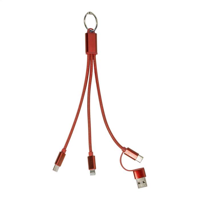 Rafob kulcstartós USB töltőkábel - piros<br><small>AN-AP864127-05</small>