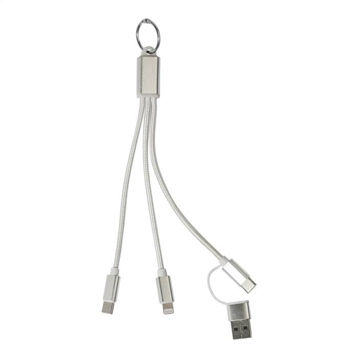 Rafob kulcstartós USB töltőkábel - ezüst<br><small>AN-AP864127-21</small>