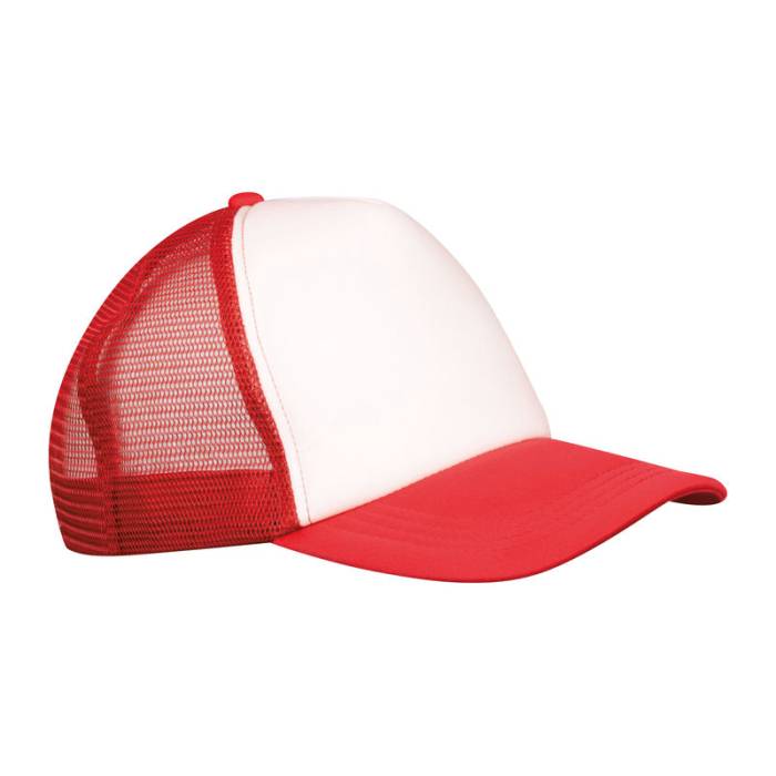 Egmond 5 paneles trucker baseball sapka - Piros<br><small>EA-425805</small>