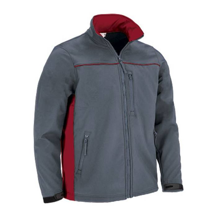 Softshell Jacket THUNDER - Cement Grey-Lotto Red<br><small>EA-CQVATHUGR20</small>