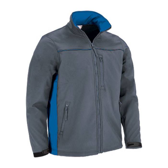 Softshell Jacket THUNDER - Cement Grey-Royal Blue<br><small>EA-CQVATHUGY20</small>