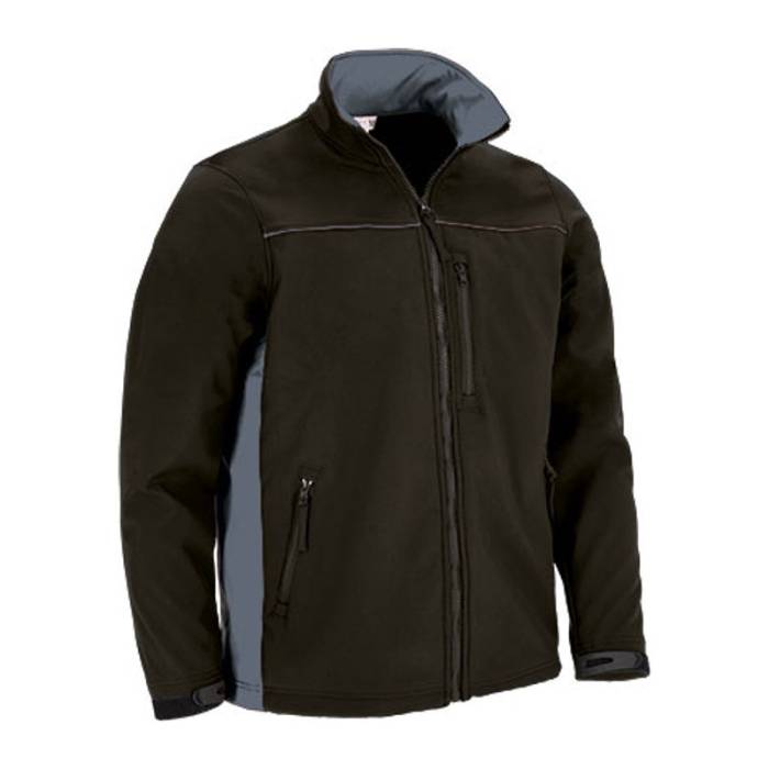 Softshell Jacket THUNDER - Black-Cement Grey<br><small>EA-CQVATHUNG20</small>