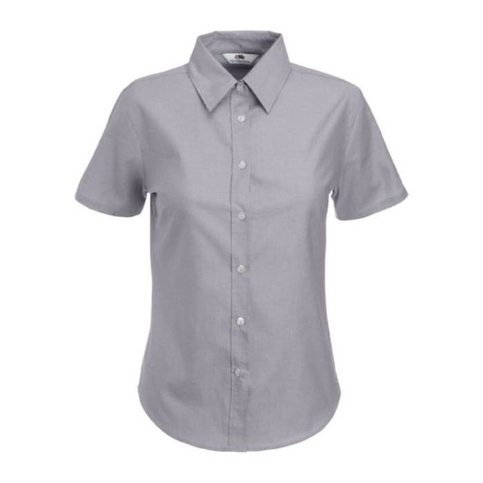 LADY FIT SHORT SLEEVE OXFORD SHIRT - Oxford Grey<br><small>EA-F161506</small>