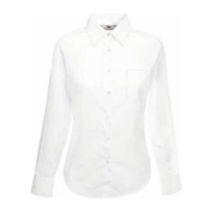 LADY FIT LONG SLEEVE POPLIN SHIRT - White<br><small>EA-F170106</small>