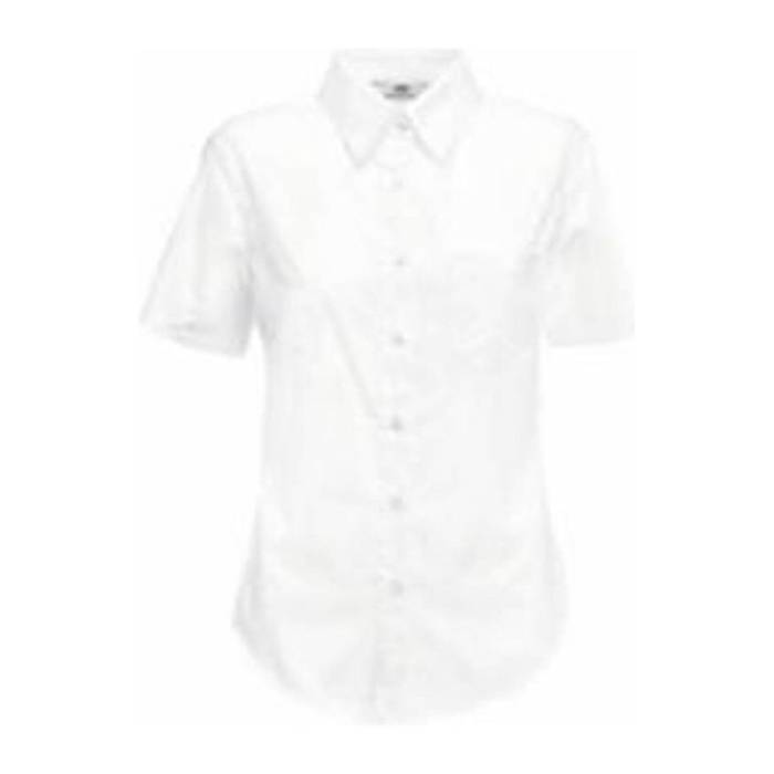 LADY FIT SHORT SLEEVE POPLIN SHIRT - White<br><small>EA-F180106</small>