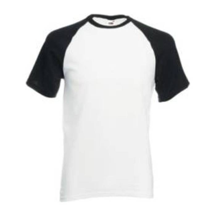 VALUEWEIGHT SHORT SLEEVE BASEBALL T - White/Black<br><small>EA-F760306</small>