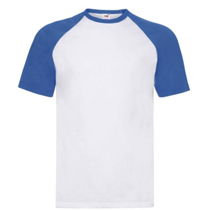 VALUEWEIGHT SHORT SLEEVE BASEBALL T - White/Royal Blue<br><small>EA-F760706</small>