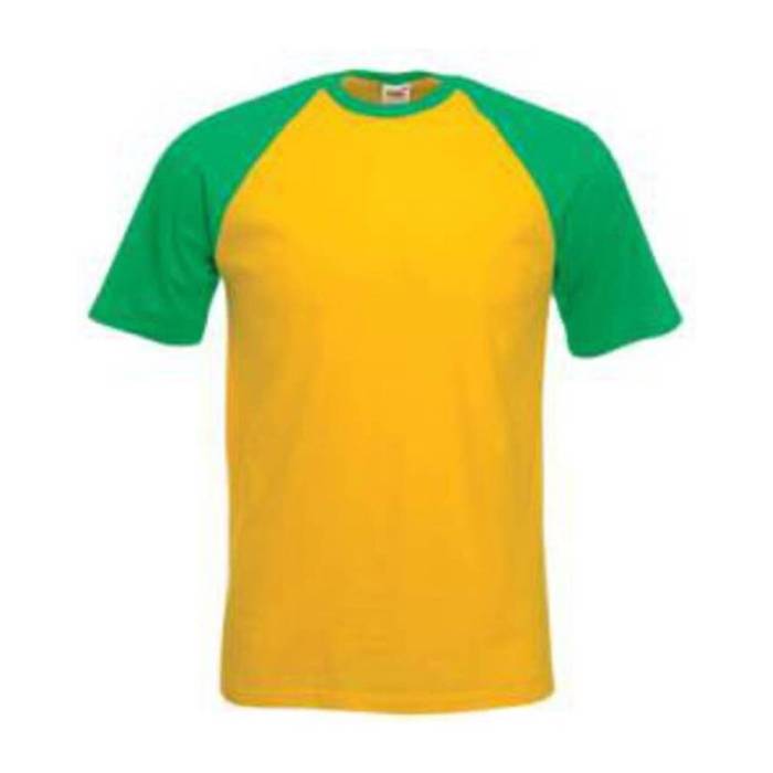 VALUEWEIGHT SHORT SLEEVE BASEBALL T - Sunflower/Kelly Green<br><small>EA-F762006</small>