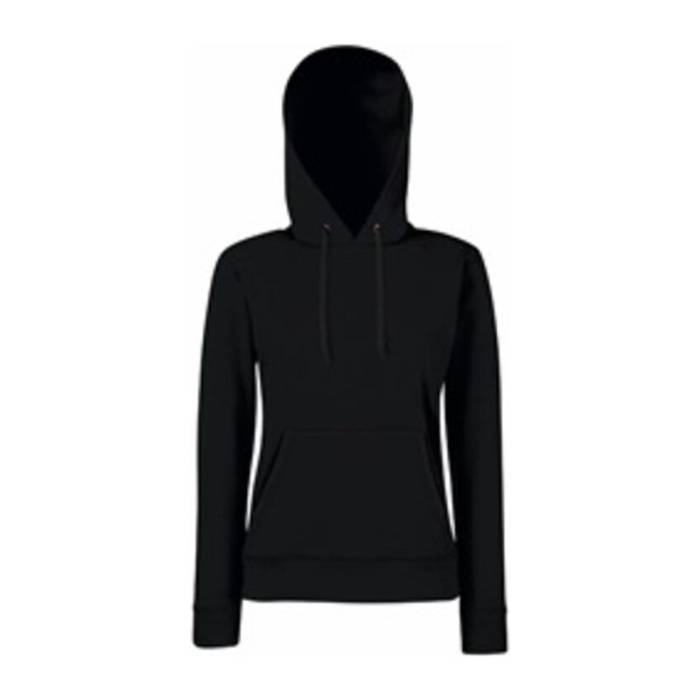 LADY-FIT HOODED SWEAT - Black<br><small>EA-F810306</small>