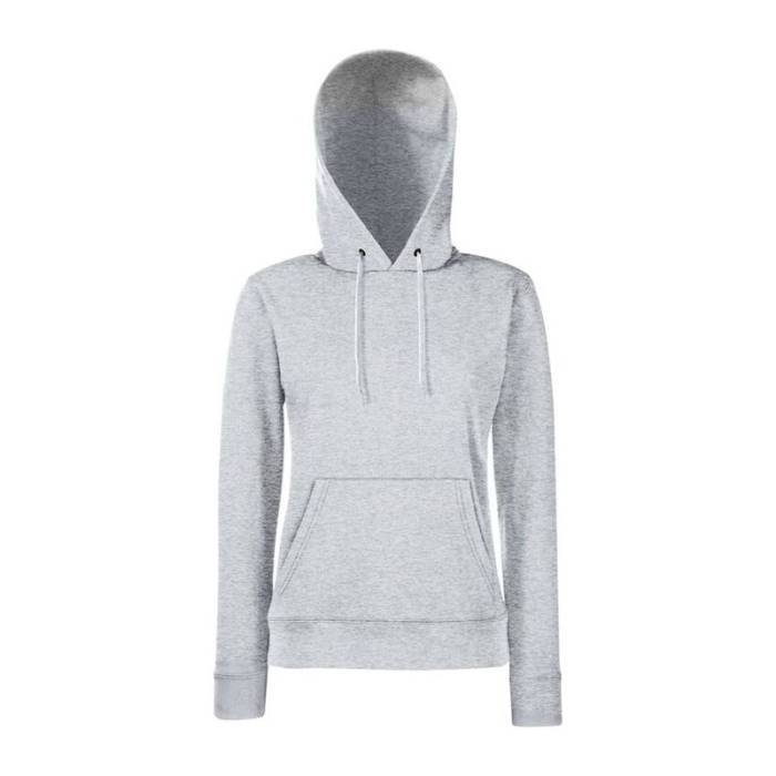 LADY-FIT HOODED SWEAT - Heather Grey<br><small>EA-F811507</small>