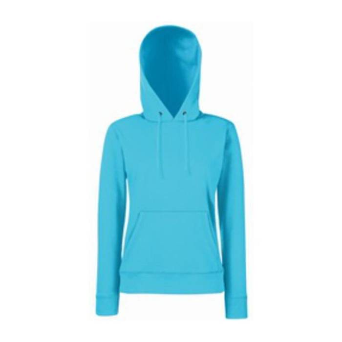 LADY-FIT HOODED SWEAT - Azure<br><small>EA-F812106</small>