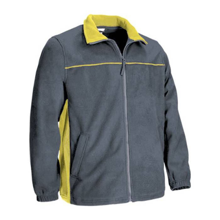 Fleece Jacket THUNDER - Cement Grey-Lemon Yellow<br><small>EA-FPVATHUGA20</small>