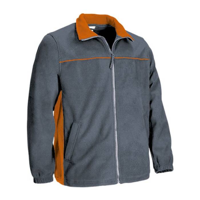 Fleece Jacket THUNDER - Cement Grey-Party Orange<br><small>EA-FPVATHUGN21</small>