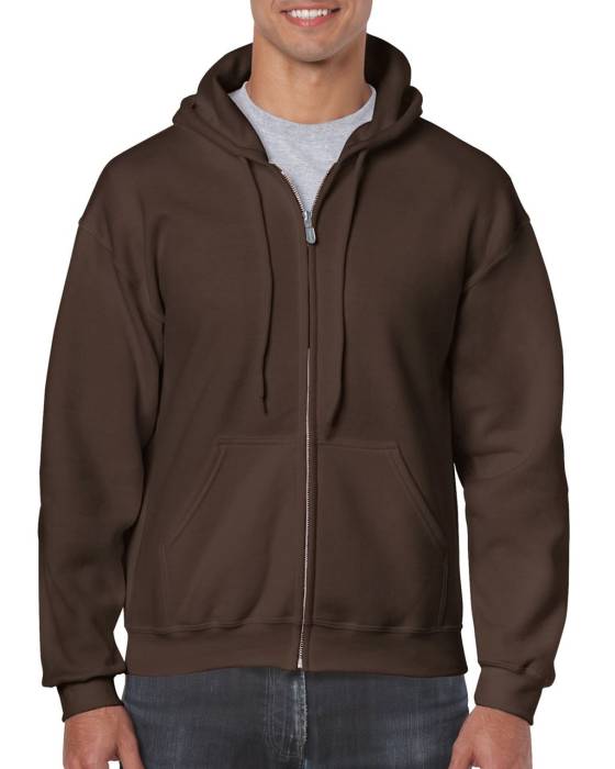 HEAVY BLEND™ ADULT FULL ZIP HOODED SWEATSHIRT - Dark Chocolate<br><small>EA-GI18600DC-3XL</small>