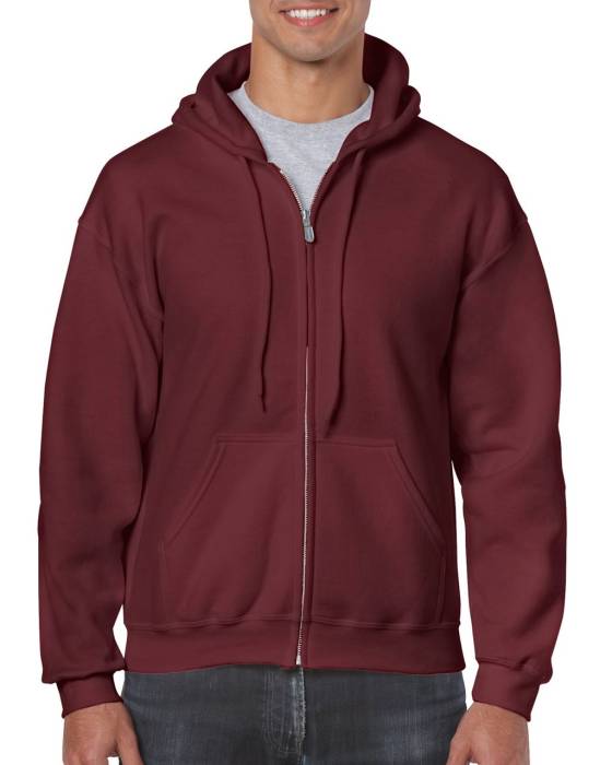 HEAVY BLEND™ ADULT FULL ZIP HOODED SWEATSHIRT - Maroon<br><small>EA-GI18600MA-2XL</small>