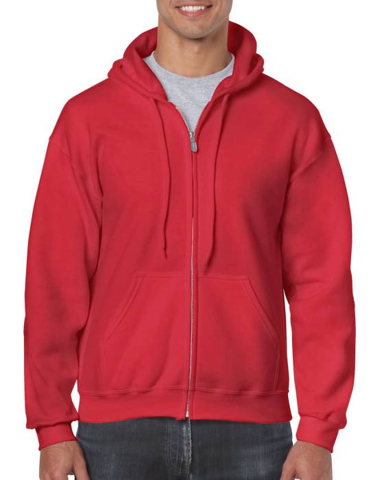 HEAVY BLEND™ ADULT FULL ZIP HOODED SWEATSHIRT - Red<br><small>EA-GI18600RE-2XL</small>