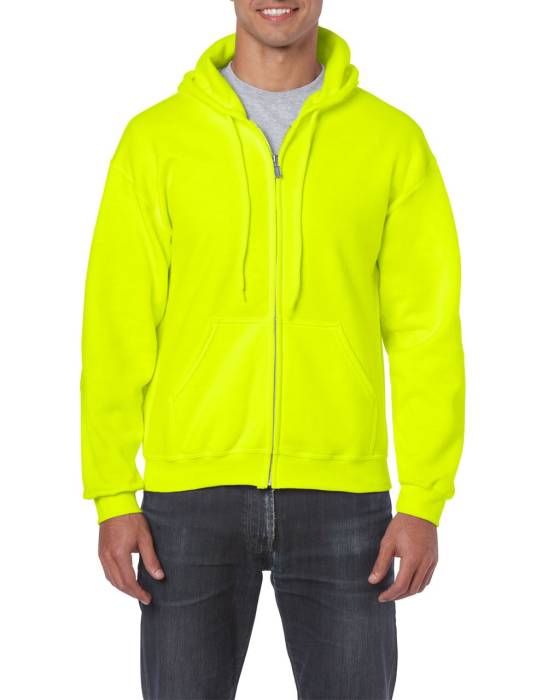 HEAVY BLEND™ ADULT FULL ZIP HOODED SWEATSHIRT - Safety Green<br><small>EA-GI18600SFG-2XL</small>