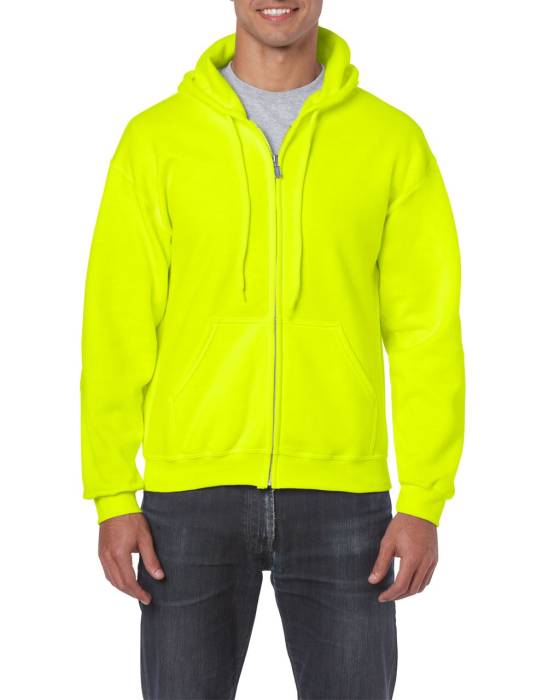 HEAVY BLEND™ ADULT FULL ZIP HOODED SWEATSHIRT - Safety Green<br><small>EA-GI18600SFG-L</small>