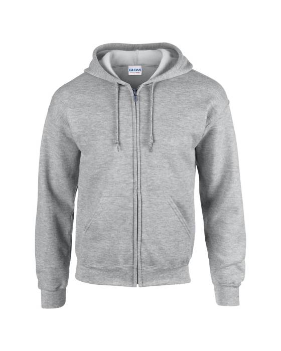 HEAVY BLEND™ ADULT FULL ZIP HOODED SWEATSHIRT - Sport Grey<br><small>EA-GI18600SP-2XL</small>