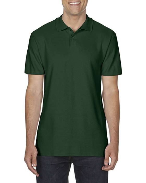 SOFTSTYLE® ADULT DOUBLE PIQUÉ POLO - Forest Green<br><small>EA-GI64800FO-2XL</small>