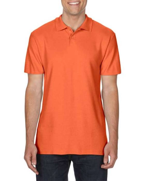 SOFTSTYLE® ADULT DOUBLE PIQUÉ POLO - Orange<br><small>EA-GI64800OR-L</small>