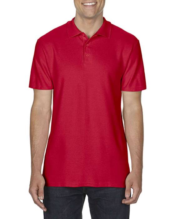 SOFTSTYLE® ADULT DOUBLE PIQUÉ POLO - Red<br><small>EA-GI64800RE-2XL</small>