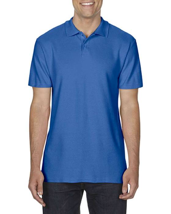 SOFTSTYLE® ADULT DOUBLE PIQUÉ POLO - Royal<br><small>EA-GI64800RO-L</small>