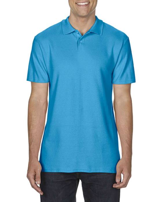 SOFTSTYLE® ADULT DOUBLE PIQUÉ POLO - Sapphire<br><small>EA-GI64800SH-L</small>