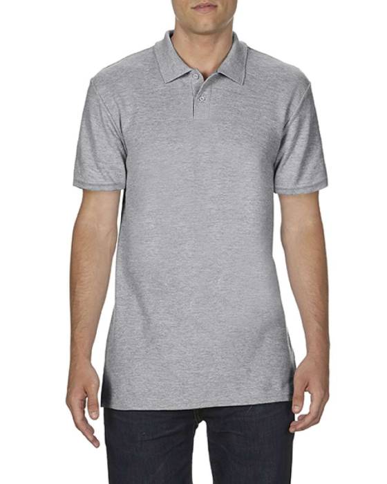 SOFTSTYLE® ADULT DOUBLE PIQUÉ POLO - Sport Grey<br><small>EA-GI64800SP-L</small>