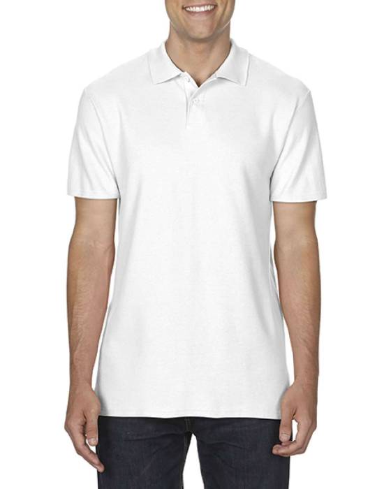 SOFTSTYLE® ADULT DOUBLE PIQUÉ POLO - White<br><small>EA-GI64800WH-2XL</small>