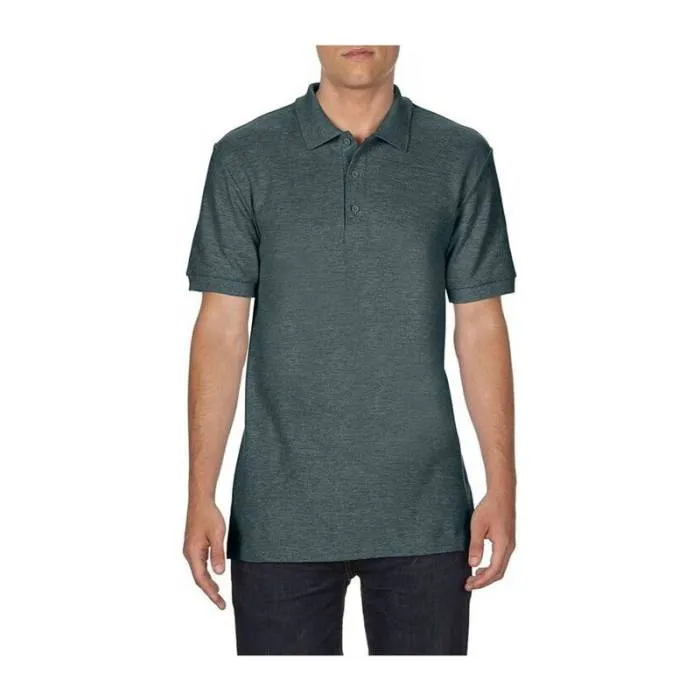 PREMIUM COTTON ADULT DOUBLE PIQUÉ POLO - Dark Heather<br><small>EA-GI85800DH-2XL</small>