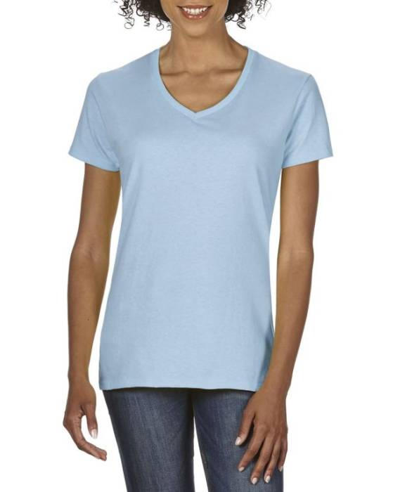 PREMIUM COTTON®NŐI V-NYAKÚ PÓLÓ - Light Blue<br><small>EA-GIL4100VLB-2XL</small>