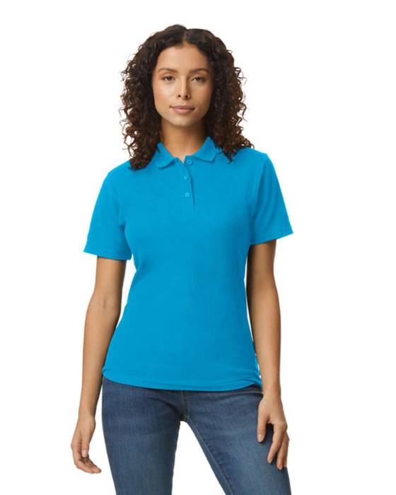 Softstyle® Ladies` Double Piqué Polo - Sapphire<br><small>EA-GIL64800-B3SH-L</small>