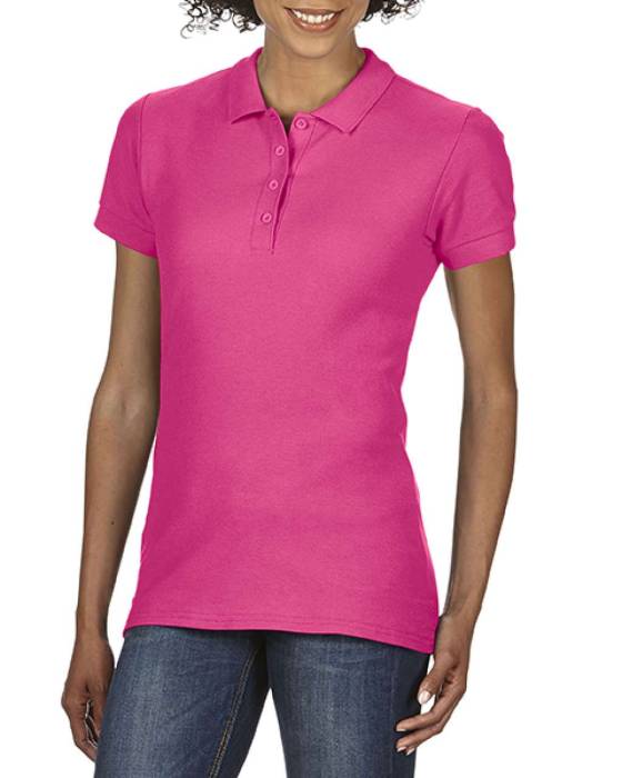 SOFTSTYLE® LADIES` DOUBLE PIQUÉ POLO - Heliconia<br><small>EA-GIL64800HE-2XL</small>