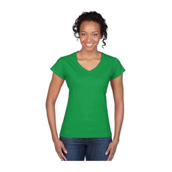 SOFTSTYLE® NŐI V-NYAKÚ PÓLÓ - Irish Green<br><small>EA-GIL64V00IG-2XL</small>