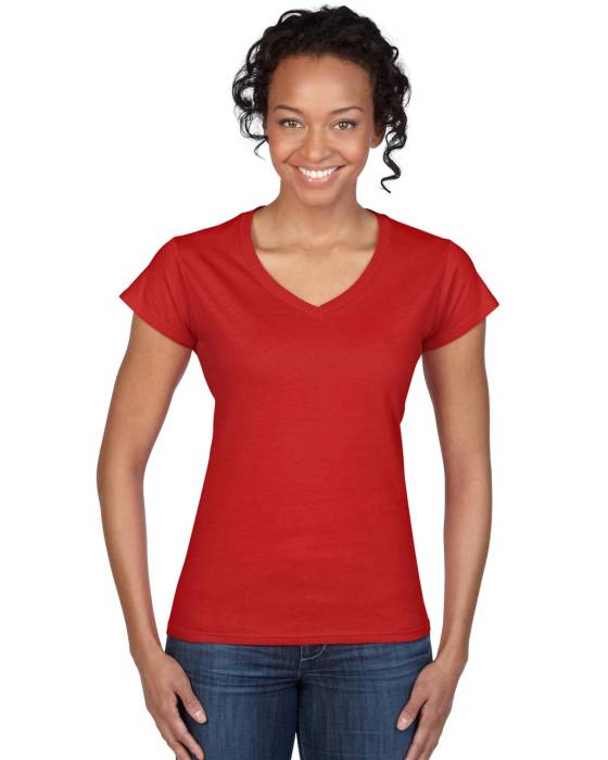 SOFTSTYLE® NŐI V-NYAKÚ PÓLÓ - Red<br><small>EA-GIL64V00RE-2XL</small>