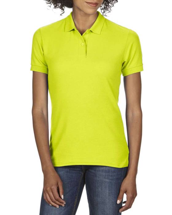 DRYBLEND® LADIES` DOUBLE PIQUÉ POLO - Safety Green<br><small>EA-GIL75800SFG-2XL</small>