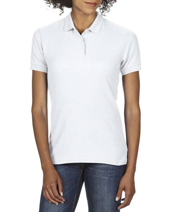 DRYBLEND® LADIES` DOUBLE PIQUÉ POLO - White<br><small>EA-GIL75800WH-2XL</small>