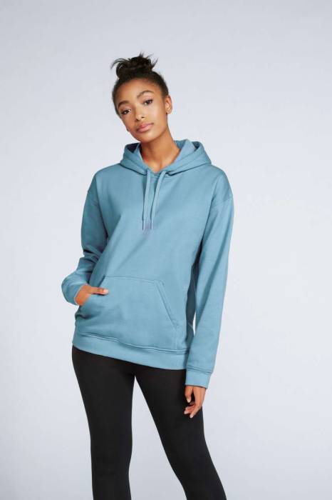 Softstyle® Midweight Fleece Adult Hoodie - Stone Blue<br><small>EA-GISF500ST-L</small>