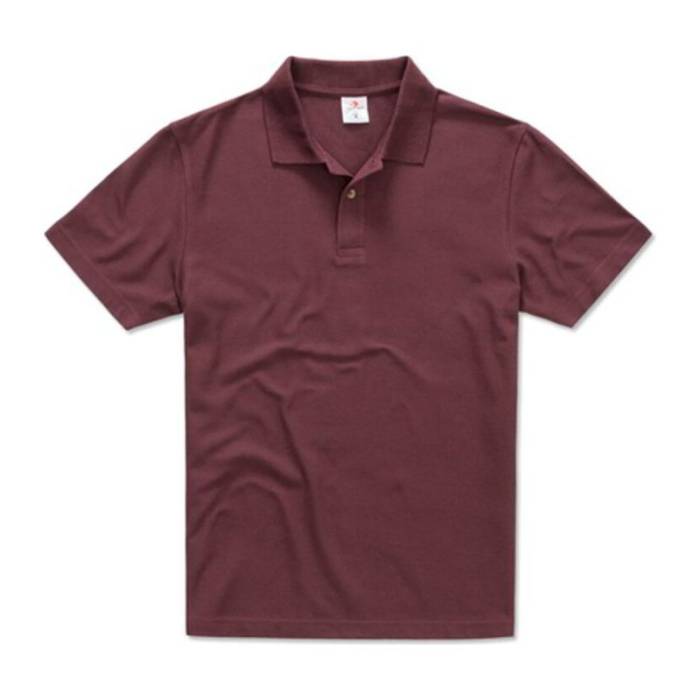 POLO BASIC, MEN - Burgundy Red<br><small>EA-H380806</small>