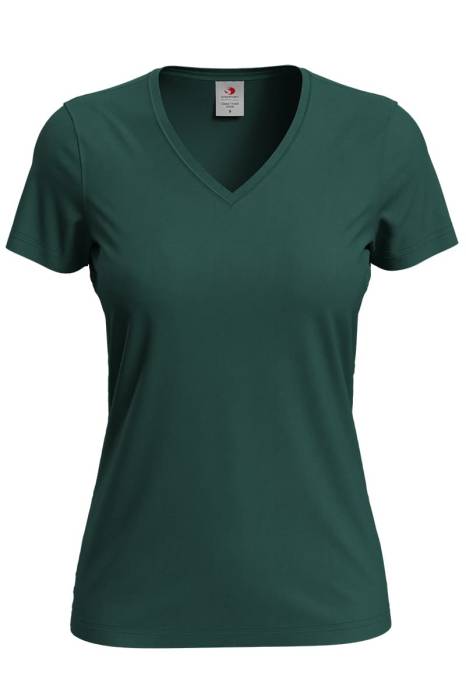 CLASSIC V-NECK WOMEN - Bottle Green<br><small>EA-HS090606</small>