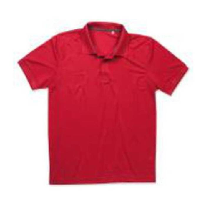 HS107•ACT Pique Polo • WHITE•S - Pepper Red<br><small>EA-HS1070506</small>