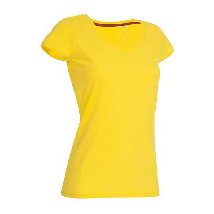 MEGAN V-NECK T-SHIRT - Daisy Yellow<br><small>EA-HS430906</small>