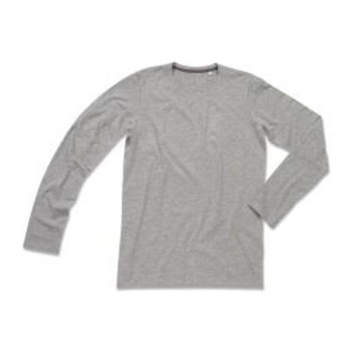 CLIVE LONG SLEEVE T-SHIRT - Grey Heather<br><small>EA-HS901506</small>