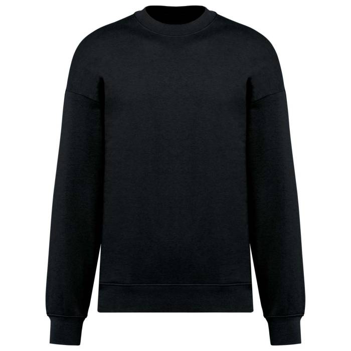 Unisex Oversized Eco-Friendly Crew Neck Sweatshirt - Black<br><small>EA-KA4032BL-2XL</small>