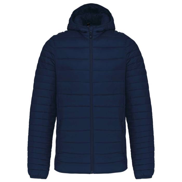 MEN`S LIGHTWEIGHT HOODED PADDED JACKET - Navy<br><small>EA-KA6110NV-L</small>